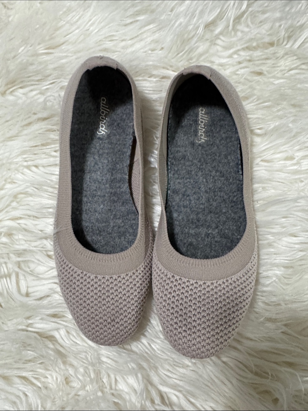 allbirds Women’s Knit Ballet Flats — Taupe